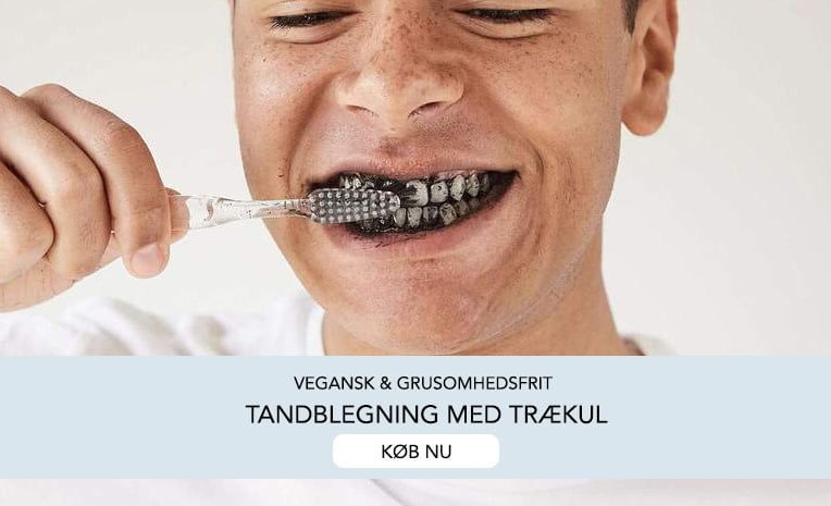Hvide tænder med kul tandblegning gel & tandpasta
